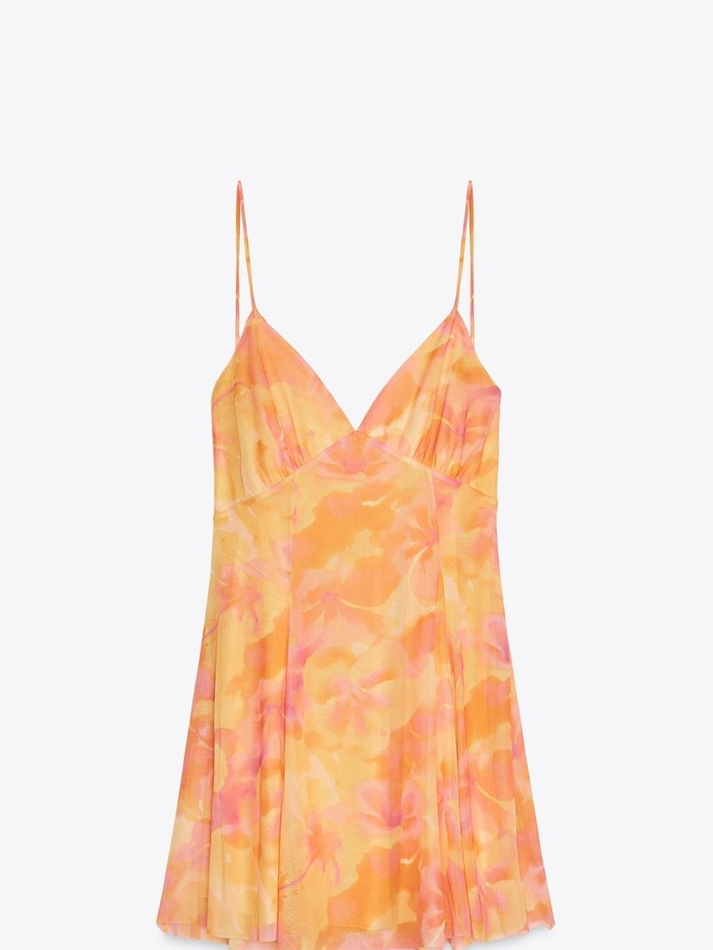 Zara Yellow Pink Floral Mini Dress